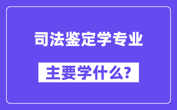 法令判定学专业首要学甚么？附法令判定学专业课程目次