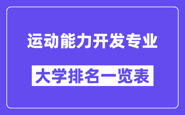 天下活动才能开辟专业大学排名一览表（最新排行榜）