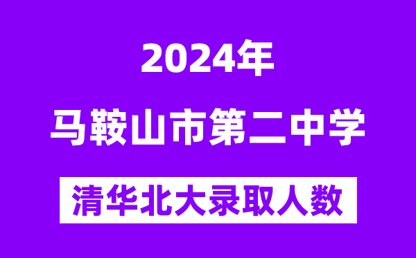 2024年马鞍山二中考入清华北大人数是几多?附积年分数线
