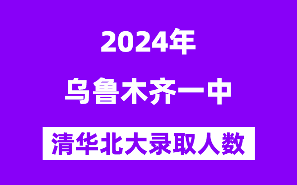 2024年乌鲁木齐一中考入清华北大人数是几多？附积年分数线
