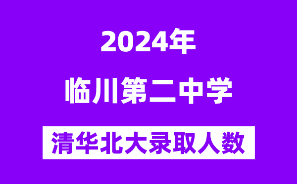 2024年临川二中考入清华北大人数是几多?附积年分数线