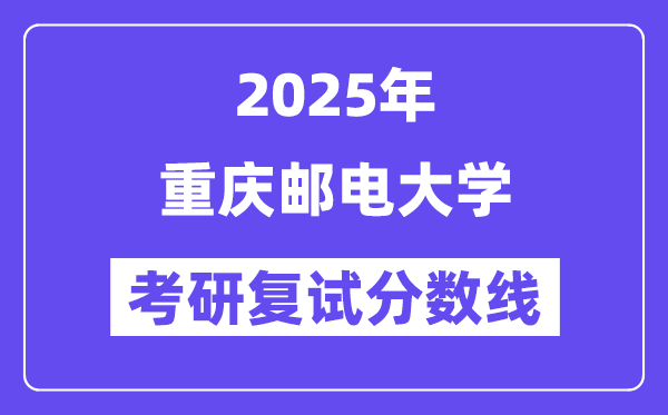 2025年重庆邮电大学各专业考研复试分数线(含2024年)
