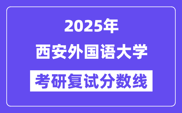 2025西安本国语大学考研复试分数线一览表