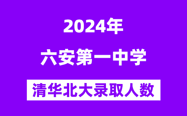 2024年六安一中考入清华北大人数是几多?附积年分数线