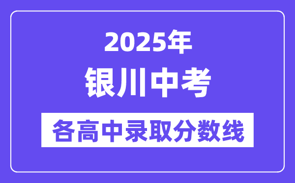 2025年银川中考各高中登科分数线一览表