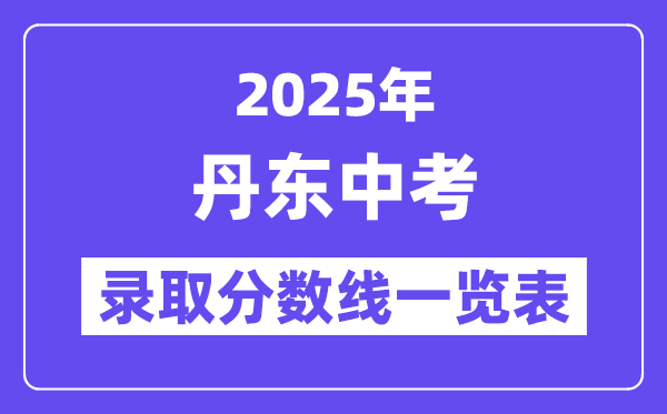 2025年丹东中考各高中登科分数线一览表