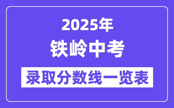 2025年铁岭中考各高中登科分数线一览表