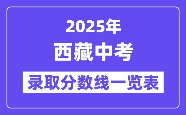 2025年西藏中考登科分数线一览表,中考几多分能上高中？