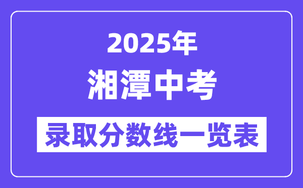 2025年湘潭中考各高中登科分数线一览表