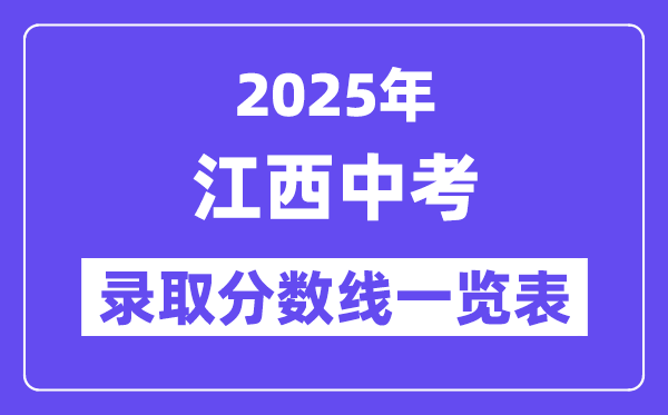 2025年江西中考登科分数线一览表,中考几多分能上高中？