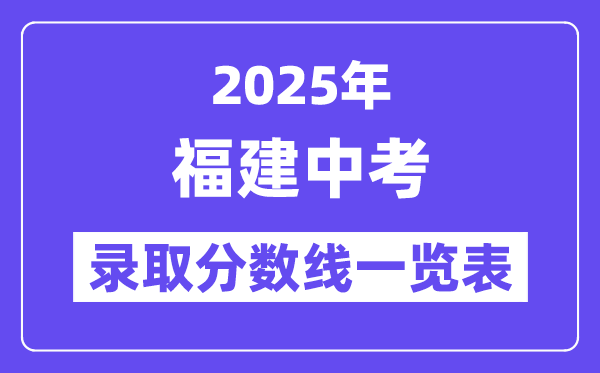 2025年福建中考登科分数线一览表,中考几多分能上高中？
