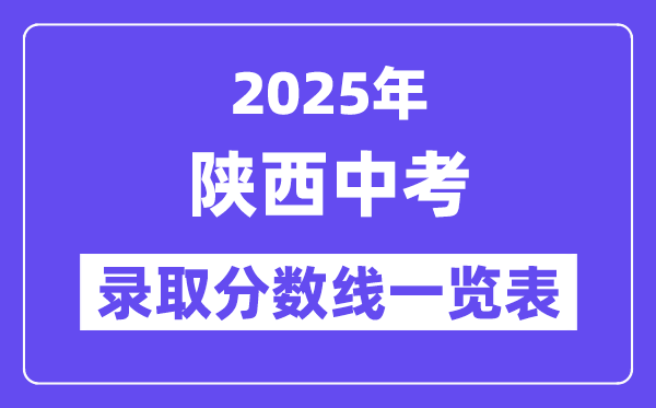 2025年陕西中考登科分数线一览表,中考几多分能上高中？