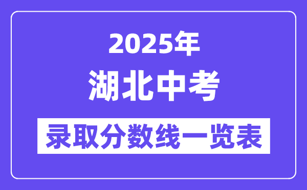 2025年湖北中考登科分数线一览表,中考几多分能上高中？