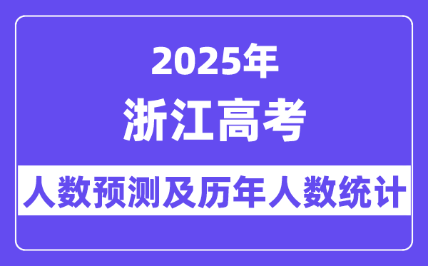 2025年浙江高考人数预估几多？