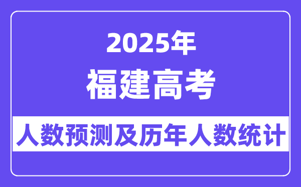 2025年福建高考人数预估几多（估计新增10000人）