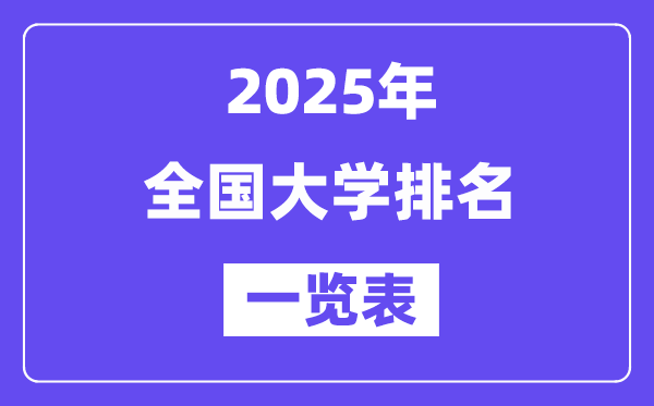 2025最新天下大学排名一览表（前100名）