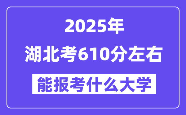 2025年湖北考610分摆布能报考上甚么大学?附位次排名对比表
