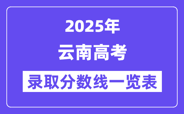 2025云南高考各批次登科分数线一览表(含一本,二本,专科)