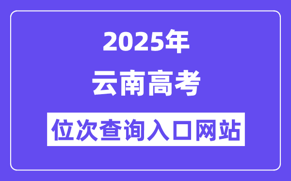 2025年云南高考位次查问进口网站(www.ynzs.cn)