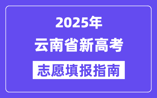 2025云南省新高考自愿填报指南(自愿设置+填报法则)