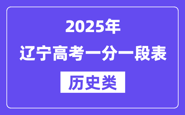 2025辽宁高考一分一段表(汗青类)位次排名查问