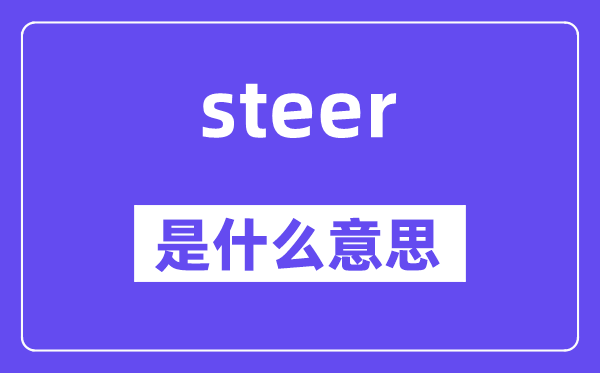 steer是甚么意义,steer怎样读,中文翻译是甚么