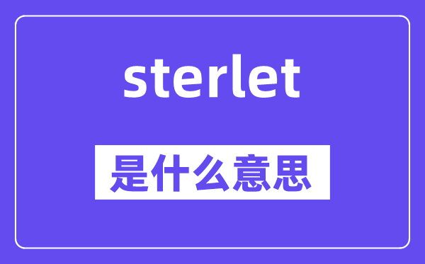 sterlet是甚么意义,sterlet怎样读,中文翻译是甚么
