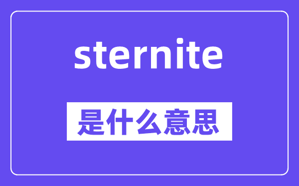 sternite是甚么意义,sternite怎样读,中文翻译是甚么