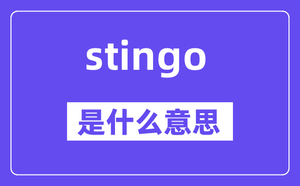 stingo是甚么意义,stingo怎样读,中文翻译是甚么