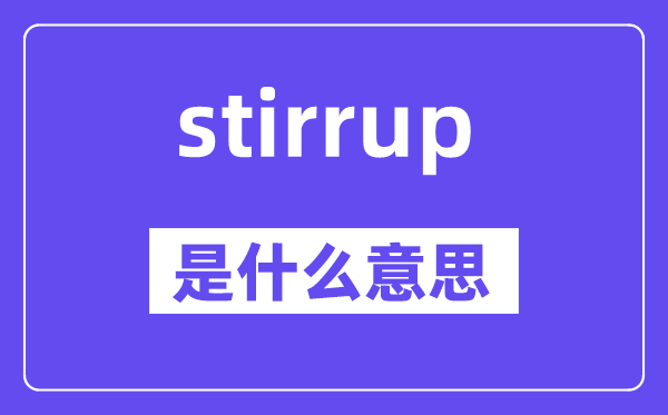 stirrup是甚么意义,stirrup怎样读,中文翻译是甚么
