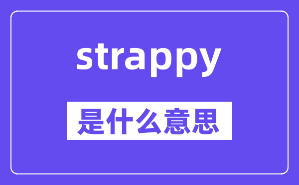 strappy是甚么意义,strappy怎样读,中文翻译是甚么