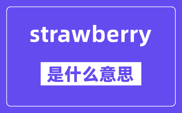 strawberry是甚么意义,中文翻译是甚么