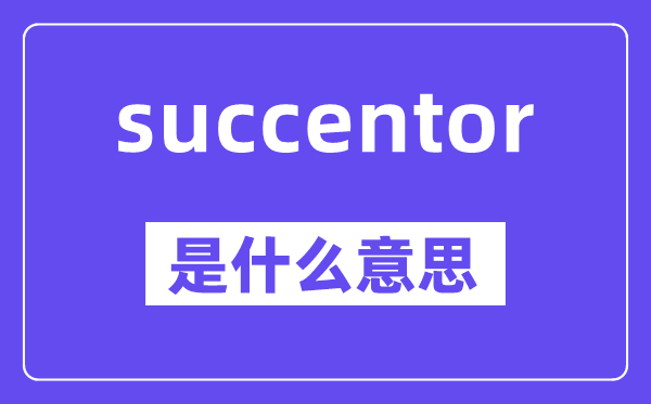 succentor是甚么意义,中文翻译是甚么