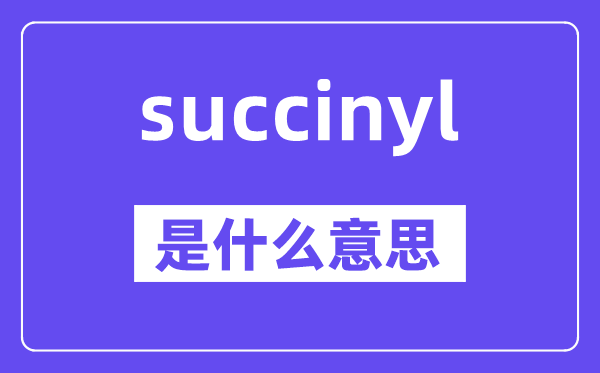 succinyl是甚么意义,中文翻译是甚么