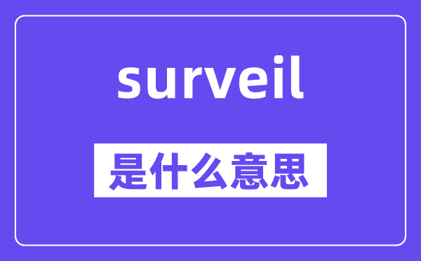 surveil是甚么意义,surveil怎样读,中文翻译是甚么