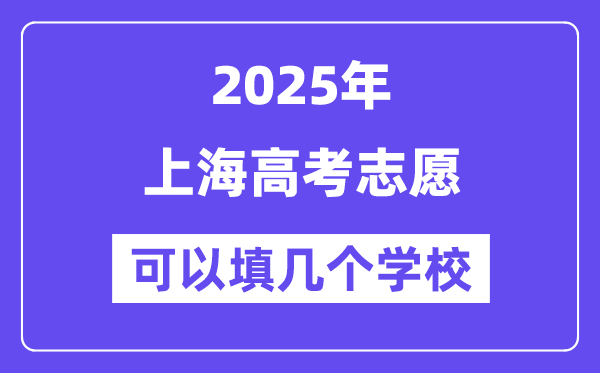 2025上海高考自愿能够填几个黉舍?附具体填报流程