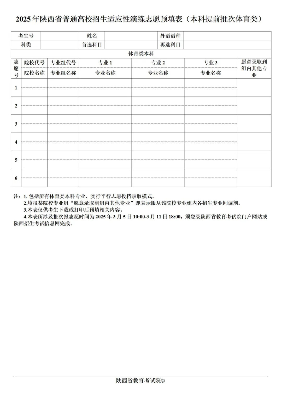 2025年陕西高考自愿填报指南（附自愿表填写样本）