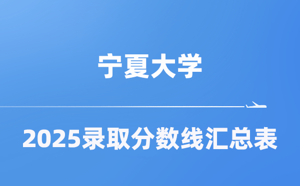 宁夏大学2025年在各省登科分数线汇总表（2026参考）