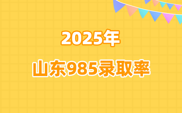 2025年山东高考985登科率是几多（2026参考）