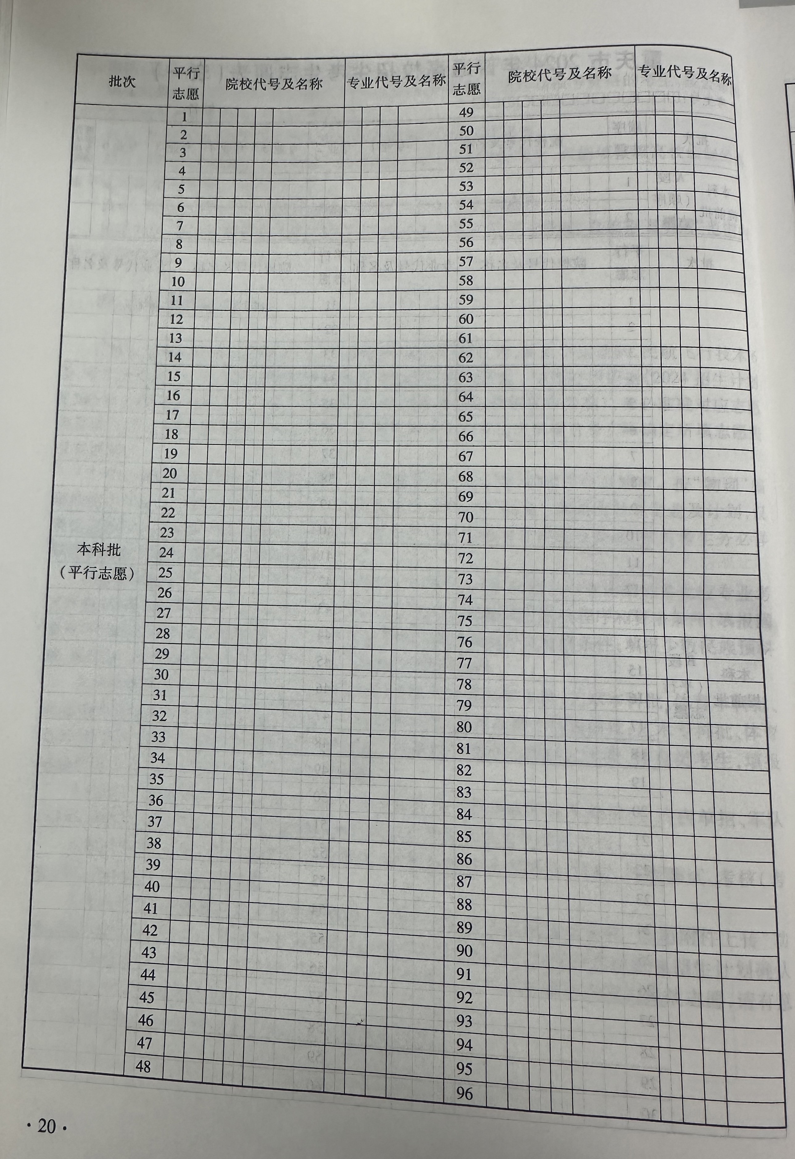 2026年重庆高考自愿表格填写范本(附查找进口及自愿数目)