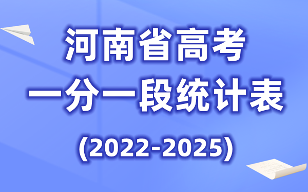 河南省近四年高考一分一段统计对照表及数据阐发(2022-2025)