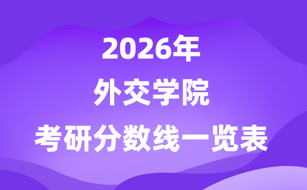 交际学院2026考研分数线一览表(含2025年复试线)