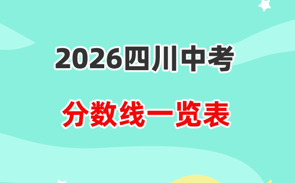 2026四川省各地市中考登科分数线一览表,积年分数线汇总