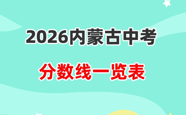 2026内蒙古各盟市中考登科分数线汇总表,积年分数线一览