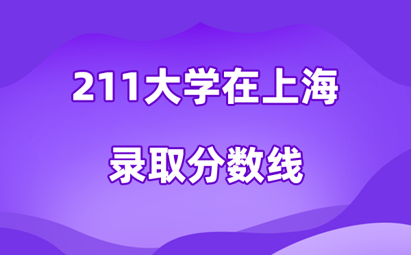 211大学在上海登科分数线及位次一览表（2026参考）